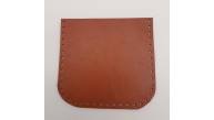 Çanta Aksesuar Taba Gerçek Deri 12x12 cm Oval Kenar Cep