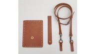 Çanta Aksesuar Taba Gerçek Deri 130x1.5 cm Ayarlı Saplı Mini Bag Çanta Seti Antik Metalli
