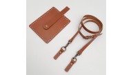Çanta Aksesuar Taba Gerçek Deri 130x1.5 cm Ayarlı Saplı Mini Bag Çanta Seti Antik Metalli