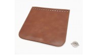 Çanta Aksesuar Taba Renk Suni Deri 16.5X16 Cm Çanta Kapağı Gümüş Metalli