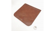 Çanta Aksesuar Taba Renk Suni Deri 16.5X16 Cm Çanta Kapağı Gümüş Metalli