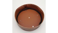 Çanta Aksesuar Taba Suni Deri 22 cm Yuvarlak Yüksek Çanta Tabanı Gümüş Metalli