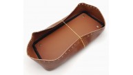 Çanta Aksesuar Taba Suni Deri 28x13 cm Yüksek Çanta Tabanı Gümüş Metalli