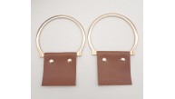 Çanta Aksesuar Taba Suni Derili 11x9 cm Metal Sap Light Gold Metal