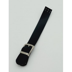 Çanta Aksesuar Tek Kat 18 Cm Suni Deri Siyah Kapak Gümüş Metal