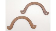 Çanta Aksesuar U Model 10x22 cm Koyu Ahşap Renk Ahşap Çanta Sapı