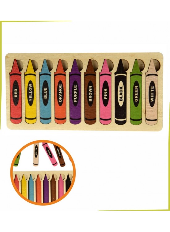 Ankebut Oyuncak Ahşap Pastel Boya İngilizce Eşleştirme Oyu