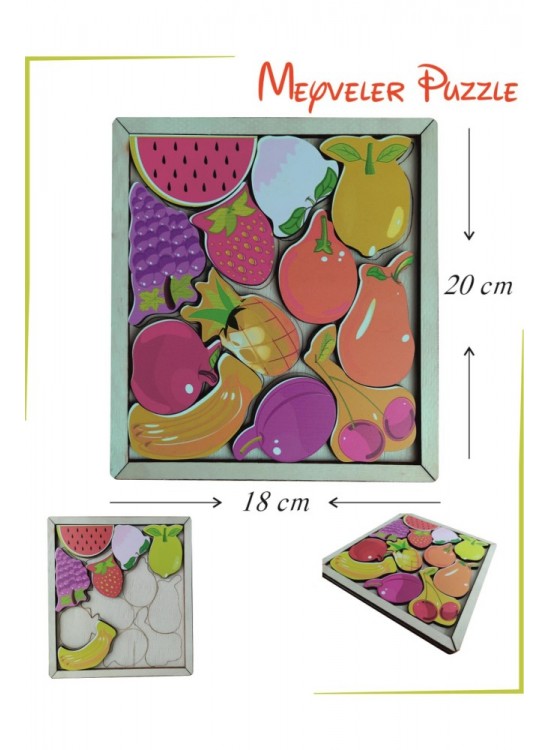 Ankebut Oyuncak Meyveler Puzzle 18*20 Cm