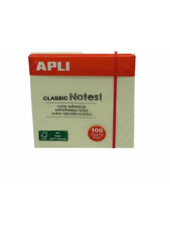 Apli Yapışkanlı Not Kağıdı Classic 100 YP 75x75 10975 (1 Adet)