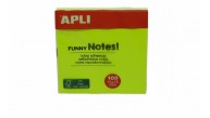 Apli Yapışkanlı Not Kağıdı Yeşil Funny 100 YP 75x75 11899