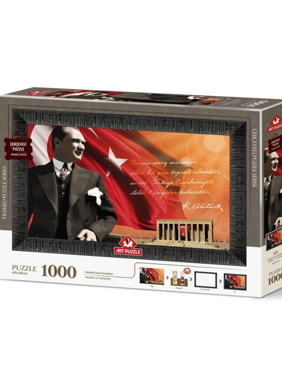 Art Puzzle 1000 Parça Atatürk Ve Anıtkabir Çerçeveli 5697
