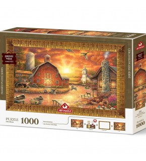 Art Puzzle 1000 Parça Gün Batımı Yolculuğu Çerçeveli 5692