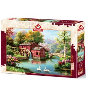 Art Puzzle 1000 Parça Kırmızı Eski Değirmen 5188