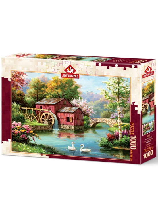 Art Puzzle 1000 Parça Kırmızı Eski Değirmen 5188