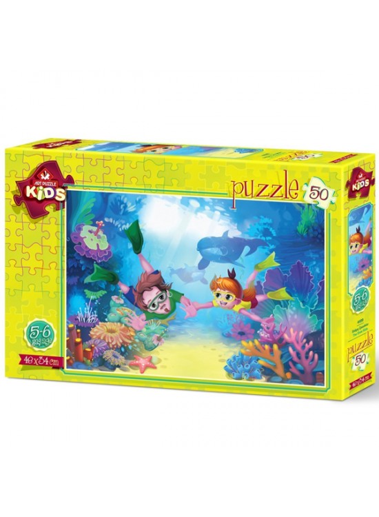 Art Puzzle Kıds 50 Parça Dalgıç Çocuklar 4499