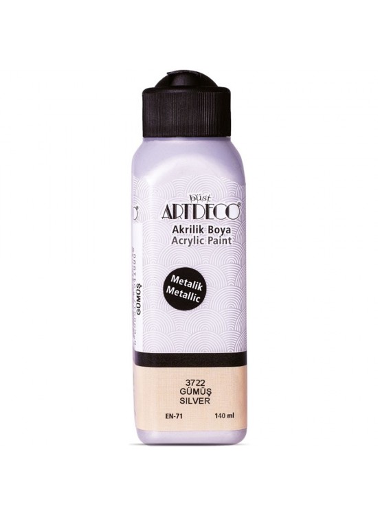 Artdeco Akrilik Boya 140 ML Metalik Gümüş 071R-3722