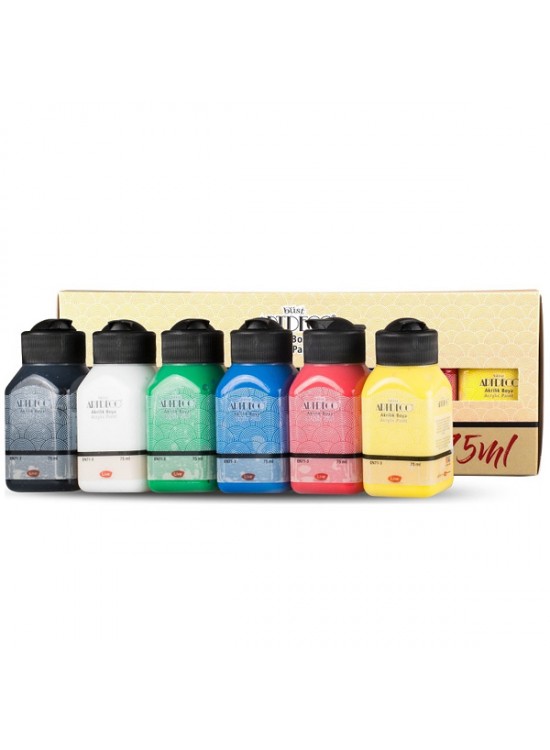 Artdeco Akrilik Boya 6x75 ML Set Canlı Renkler LV-Y-070I-AS1