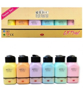 Artdeco Akrilik Boya 6x75 ML Set Pastel Renkler LV-Y-070I-AS2