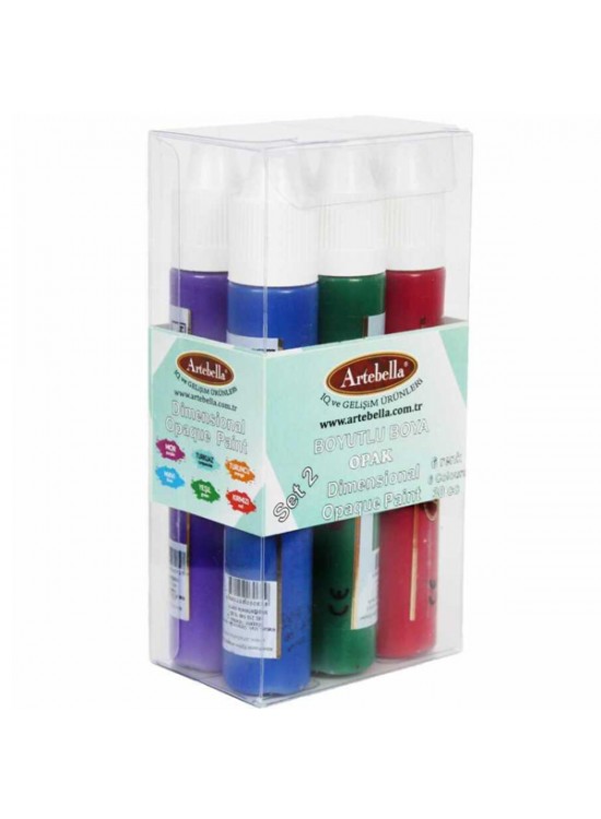 Artebella Boyutlu Boya Opak 30 CC 6 Lı Set 2
