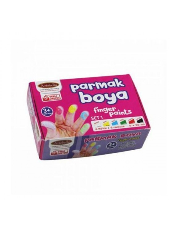 Artebella Parmak Boya 6 Lı Set-01 50 CC Abs50050