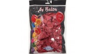 As Balon 12" İç Mekan Helyum 100 Lü Kırmızı