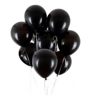 As Balon 12" İç Mekan Helyum 100 Lü Siyah