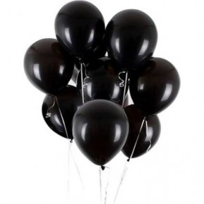 As Balon 12" İç Mekan Helyum 100 Lü Siyah