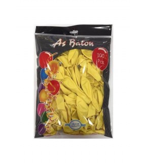 As Balon Metalik 12" Helyum 100 Lü Sarı