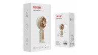 Asonic AFN21 Krem 250mAh Dahili Pil Elde Taşınabilir Masaüstü Usb Fan Şarjlı Type-c Şarj