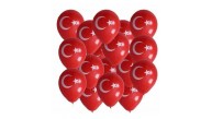 Atom Balon Baskılı 12" 100 Lü (Bayraklı)