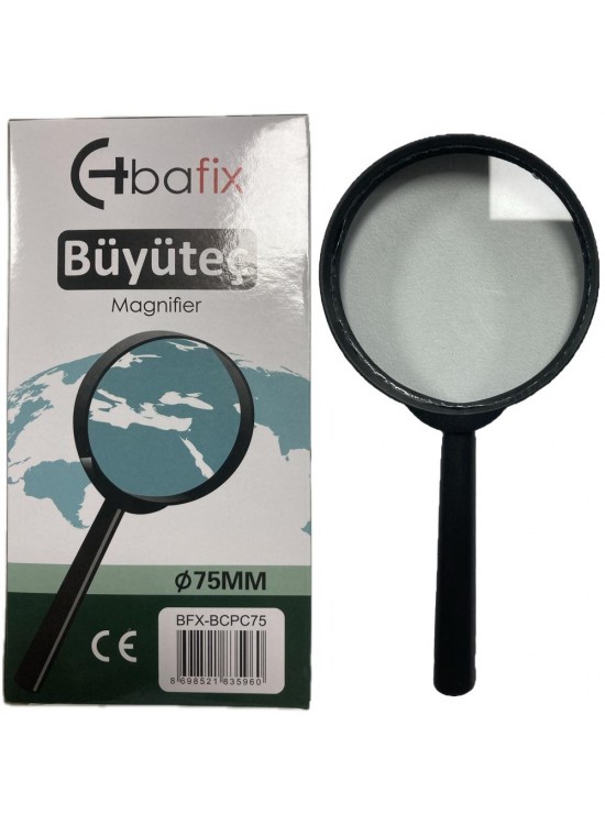 Bafix Büyüteç Cam Plastik Çerçeveli 75 MM BFX-BCPC75