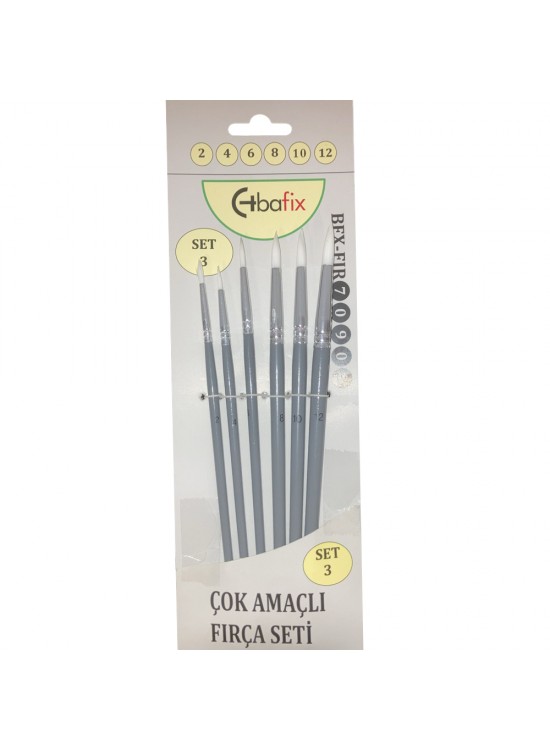 Bafix Fırça Seti Çok Amaçlı Artist 6 LI (2-4-6-8-10-12) Set-3 70903