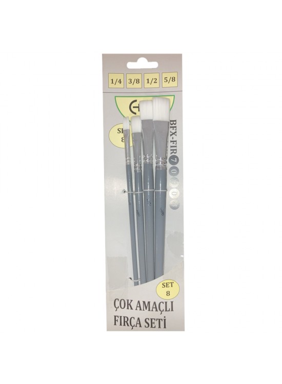 Bafix Fırça Seti Çok Amaçlı Artist 4 LÜ (1/4-3/8-1/2-5/8) Set-8 70908