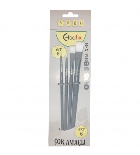 Bafix Fırça Seti Çok Amaçlı Artist 4 LÜ (3-5-8-12) Set-6 70906