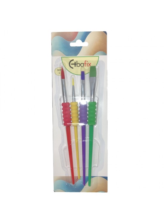 Bafix Fırça Seti Çok Amaçlı Artist Renkli 4 LÜ Set-1 70901