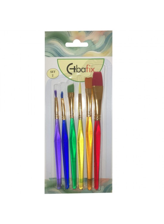 Bafix Fırça Seti Çok Amaçlı Artist Renkli 6 LI Set-2 70902