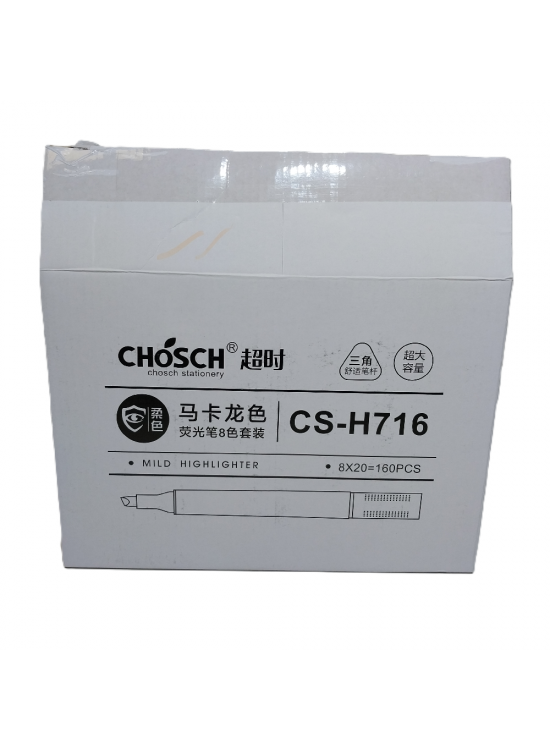 Bafix Fosforlu Kalem Kalem Tipi Chosch 8 Renk Blister CS-H716