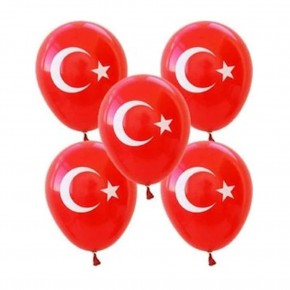 Balonevi Balon 1+1 Ayyıldız Baskılı 12" 100 LÜ