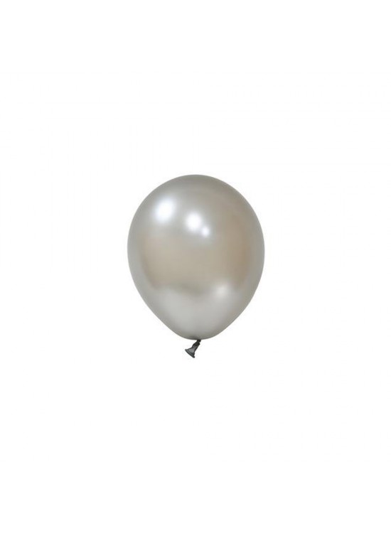 Balonevi Balon 10" Baskı Metalik Sılver 100 Lü
