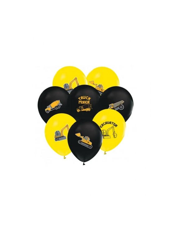 Balonevi Balon 4+1 İnşaat Baskılı 12" 8 Li
