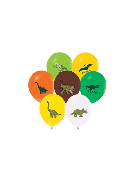 Balonevi Balon 4+1 Vahşi Jurassik Parti Baskılı 12" Past