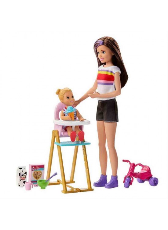 Barbie Bebek Bakıcısı Bebeği Ve Aksesuarları Oyun Setleri FHY97
