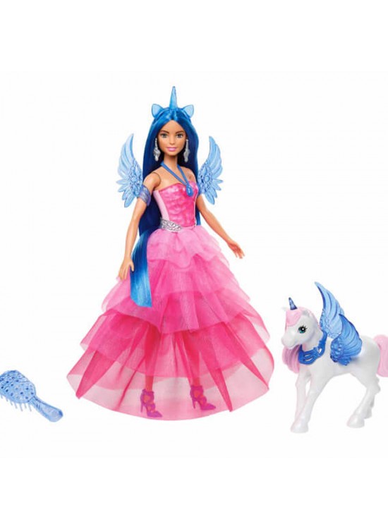 Barbie Mavi Saçlı Prenses Bebek
