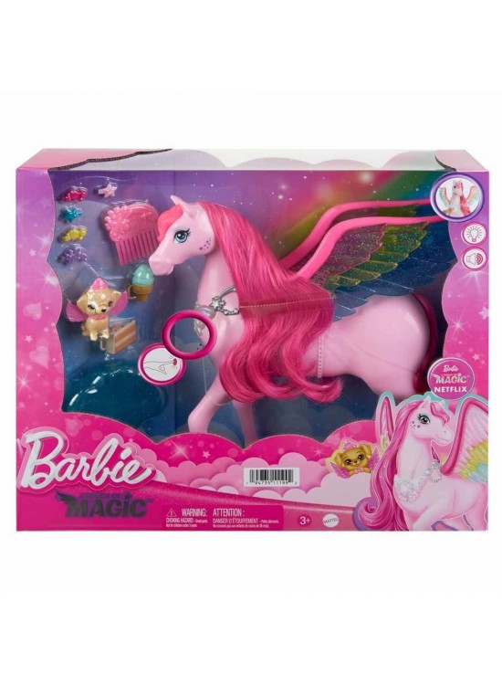 Barbie Sesli ve Işıklı Magic Pegasus ve Aksesuarları HLC40