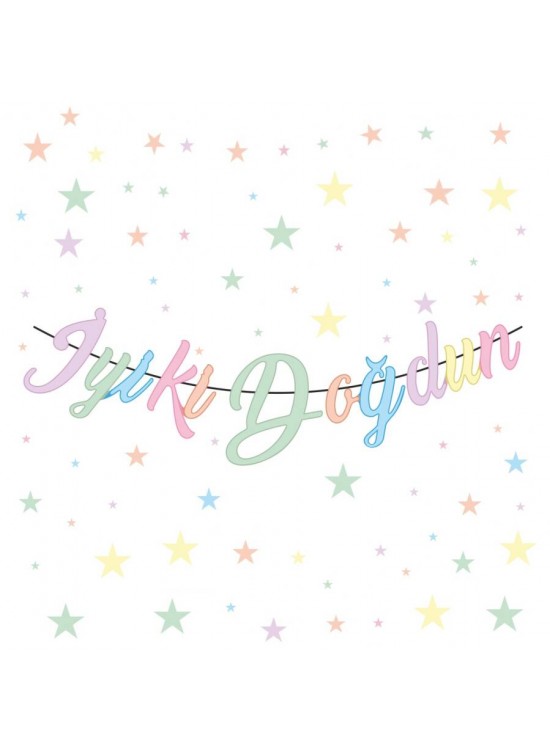 Banner Karton Yazı İyiki Doğdun Kaligrafi