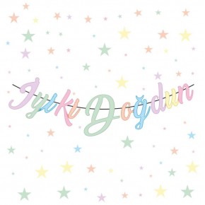 Banner Karton Yazı İyiki Doğdun Kaligrafi