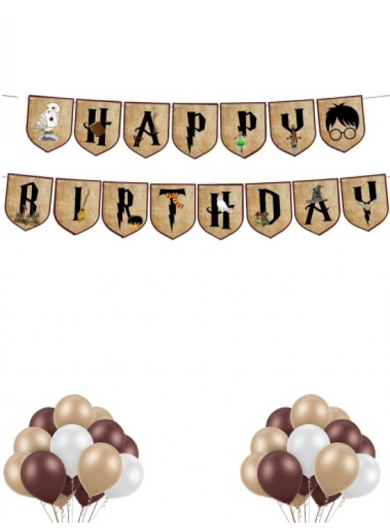 Kağıt Banner Happy Biritday Harry Potter