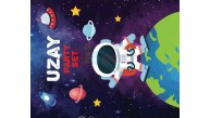 Kağıt Banner Uzay Parti Set 10 Parça