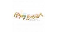 Karton Yazı Happy Birthday Kaligrafi Banner