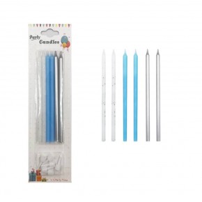 Mum İnce 3 Renk 14cm 6 Lı